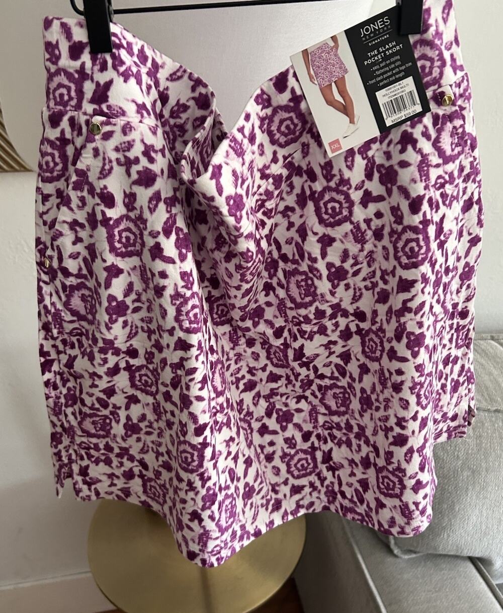 Jones Purple Floral Skort XXL Tennis Golf